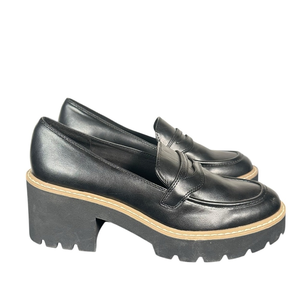 DOLCE VITA Tammy Lug Sole Leather Lug Sole Loafers in black - Picture 2 of 11